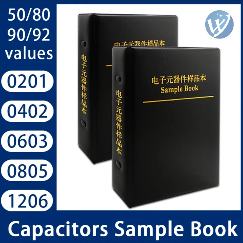 Capacitors Kit SMD Capacitor Sample Book 0201 0402 0603 0805 1206 Assortment Pack 80/90/92values DIY 25 50 pcs