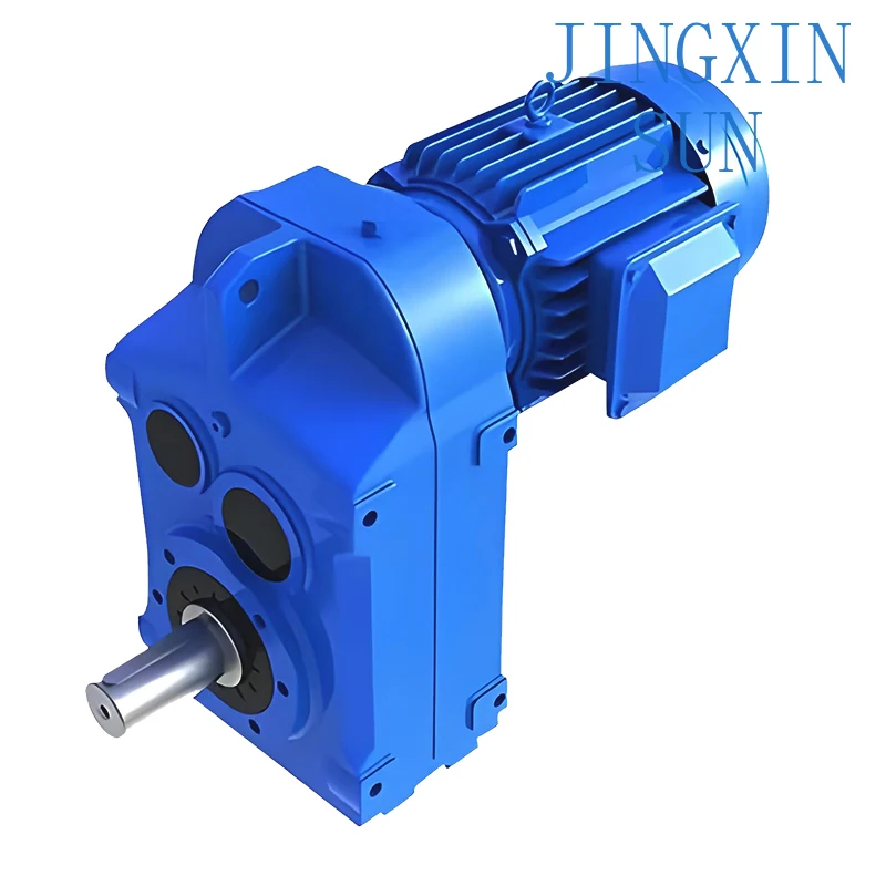 Parallel spiral drive geared motor with motor gearbox