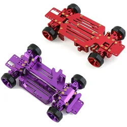 Metal 1/28 4X4 RC Car Frame Equipment Mosquito Drift Racing Car TS For 1/28 Wltoys 284131 K969 K989 MINI-Q Accessories Kits