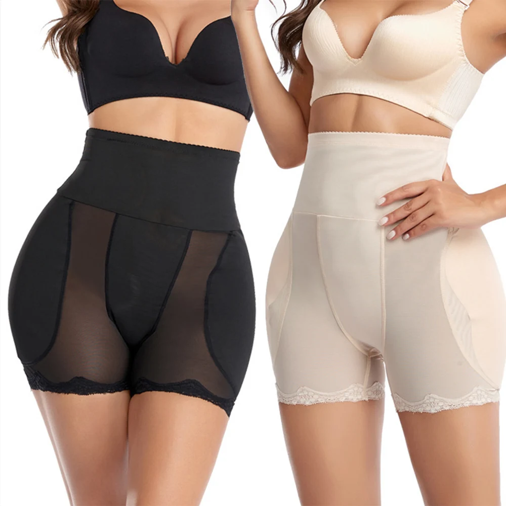 Women Shapewear Hip Enhancer Panties High Waist Body Shaper Tummy Control Butt Pad Underwear Removable Hip Pad Shapewear Shorts