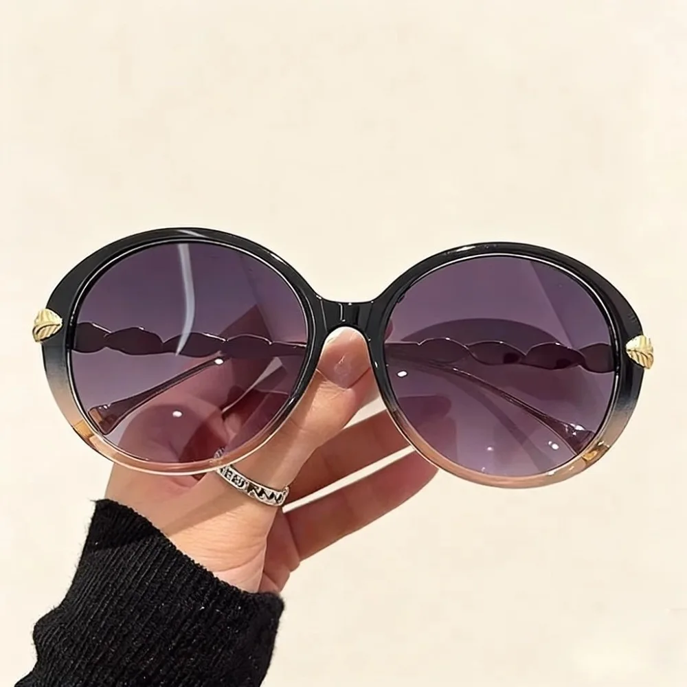 UV400 Protection Round Sunglasses Oversized Frame Retro Design Large Frame Shades Large Frame Unisex Style Retro Sunglasses