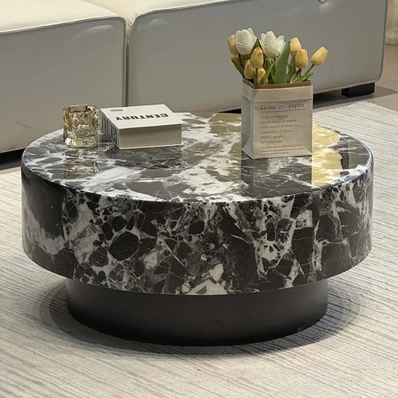 

Italian Design Side Table Living Room Aesthetic Luxury Round Side Table Marble Italian Nordic Couchtisch Postmodern Furniture