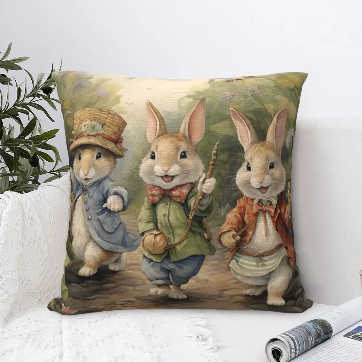 

Pillow Case Happy Easter Square Pillow Cover Fashion Cushion Cover Design Pillowcases For Sofa Bedroom Home Decor