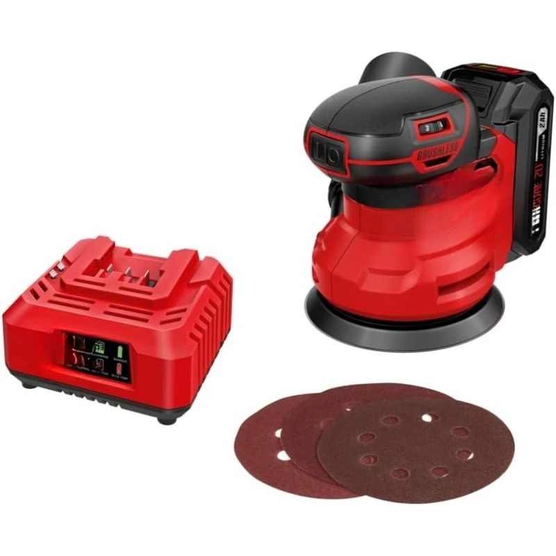 

PWR CORE 20V Brushless Random Orbital Sander Kit Including 2.0Ah Battery and Charger-SR7603B-10
