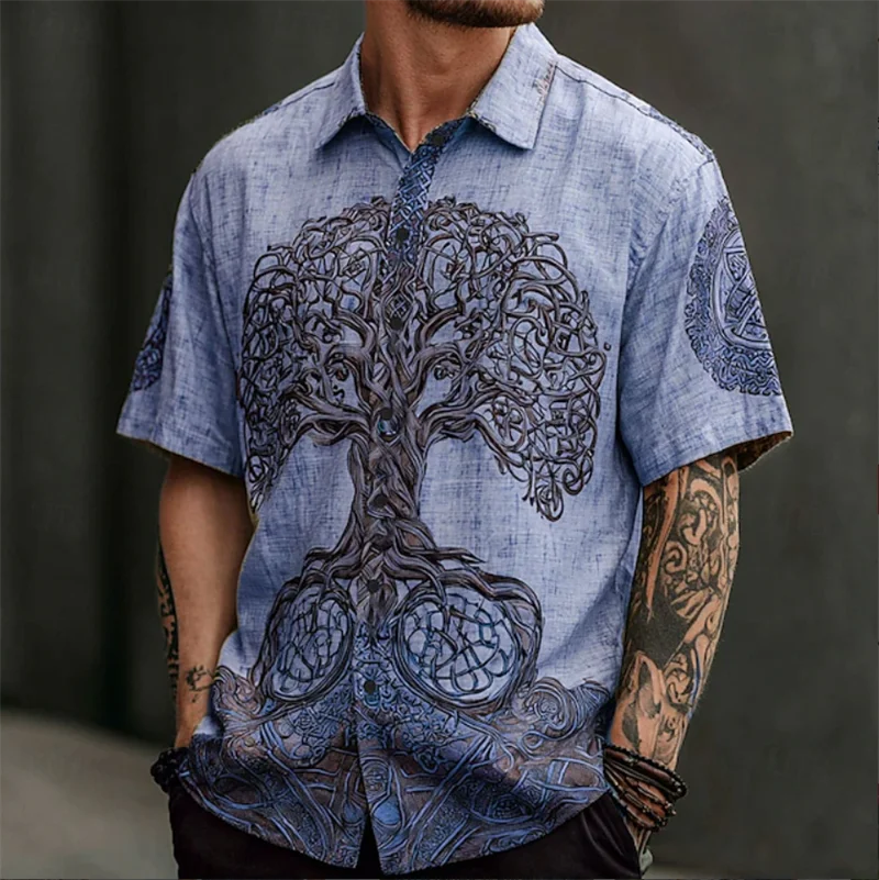 Vintage Men's Shirt Short Slee - đánh giá và giá Ethnic Fashion World