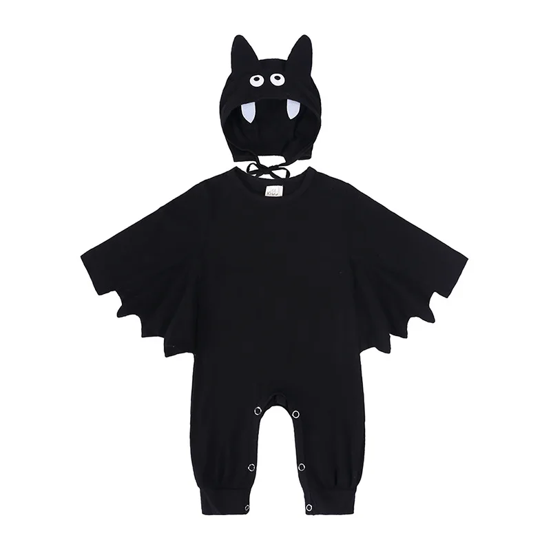 Umorden Ins Korea Style Bat Baby Costume for Baby Boys Girls Halloween Clothes Fantasia Romper Hat 2pcs/set 3M 6M 9M 12M 18M