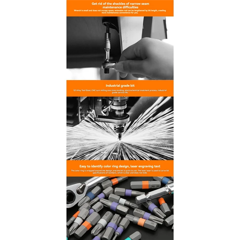 a01f-ドライバーキット-42-in-1-ラチェットトルクレンチ磁気ドライブセット延長ロッド付き、家具修理ツールに適しています