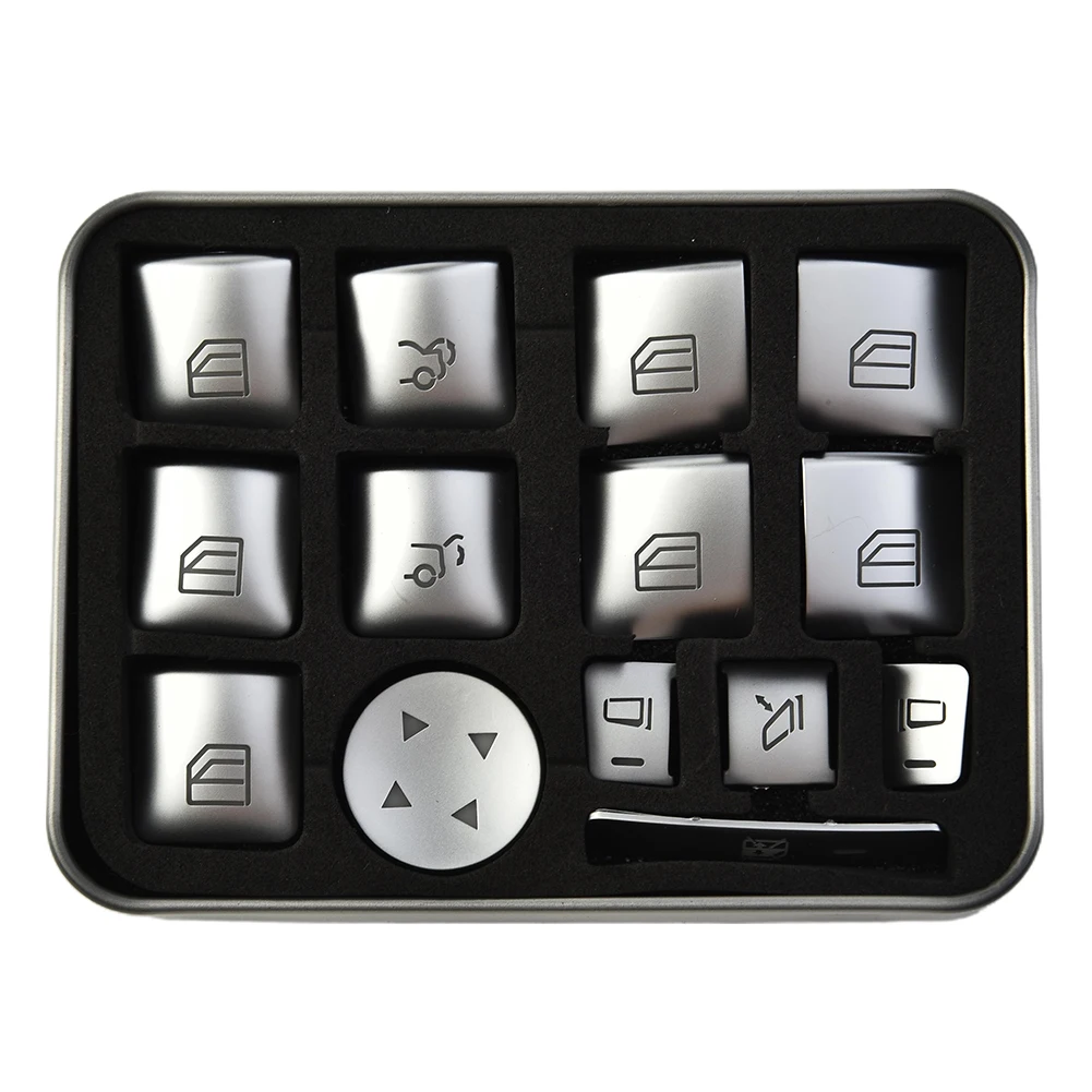 Elevate the Style Quotient of Your For MercedesBenz A/B/C/E (W204/W212) with Chrome Car Casement Lift Button Switch Trim