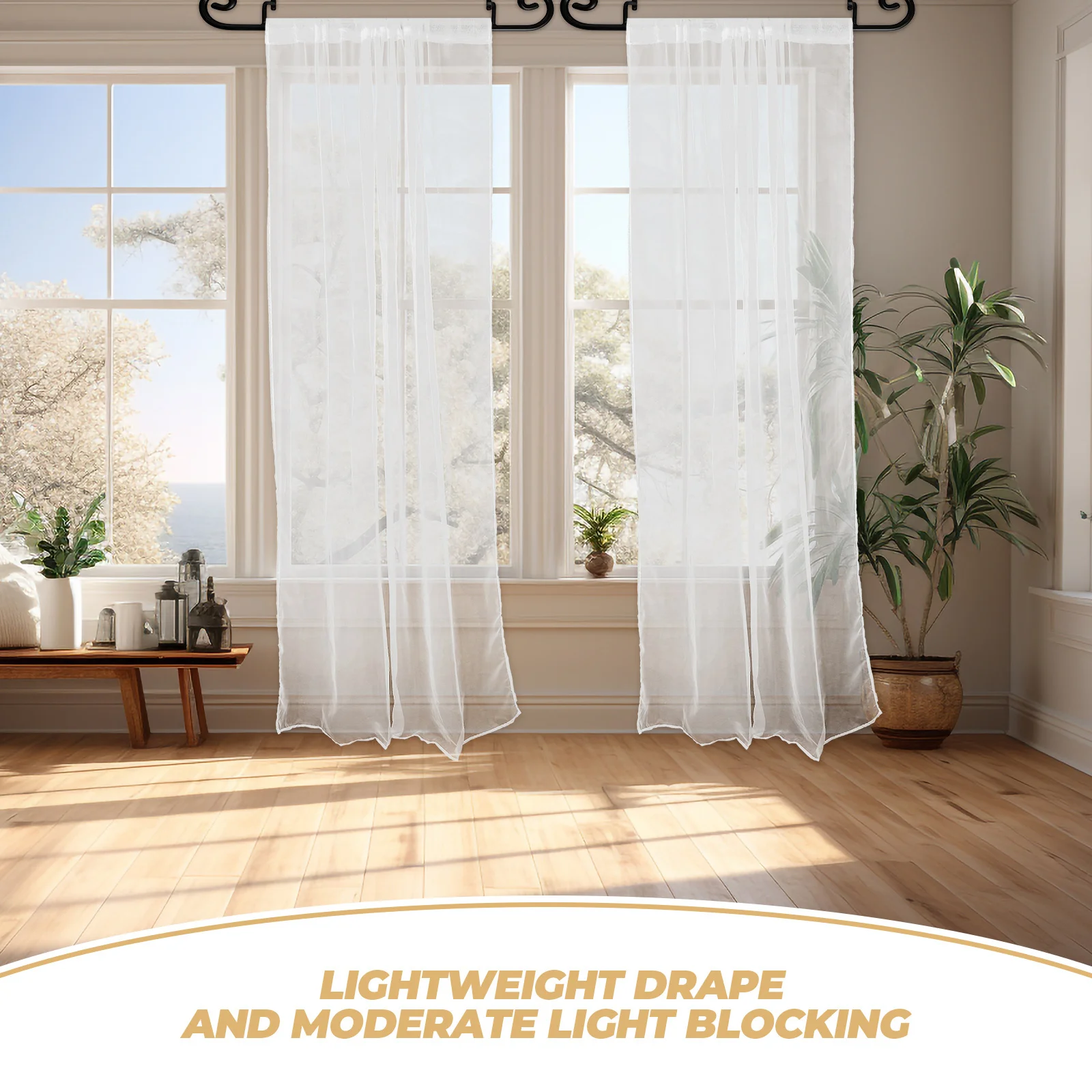 2 pezzi eleganti tende trasparenti per finestre tende per la privacy con filtraggio della luce soggiorno camera da letto cucina bagno fattoria rustica