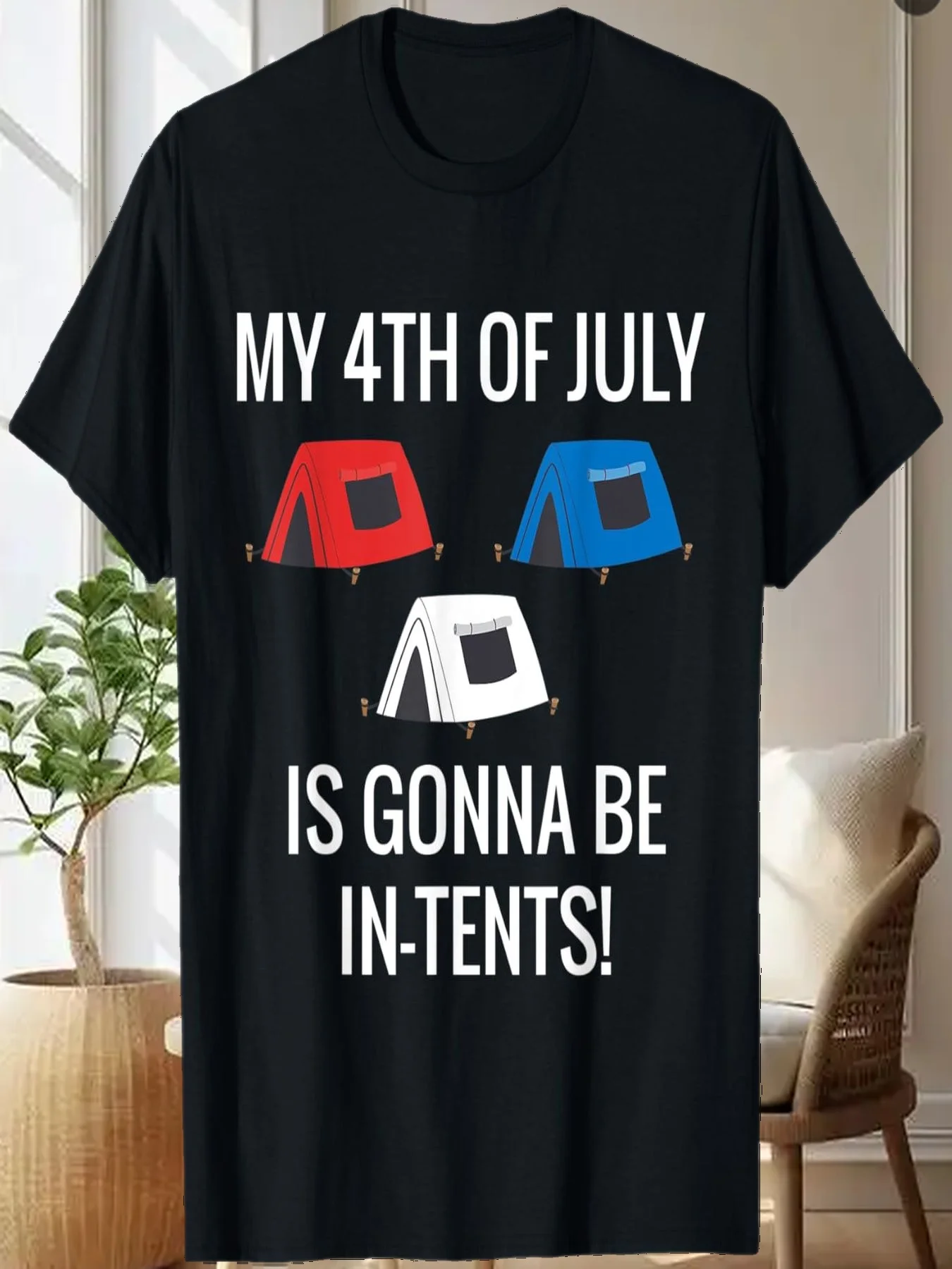 

Кемпинговая рубашка «Четвертое июля», забавная футболка в патриотическом американском лагерь