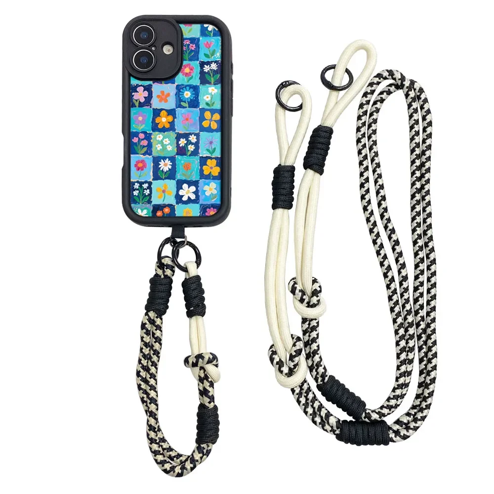 2025caixa de telefone com cordão crossbody para redmi note 14 13 12 11 10 9 8 7 pro plus 11s 14s 13c 12c 14c 9t9c10cflor capa de corrente de pulso