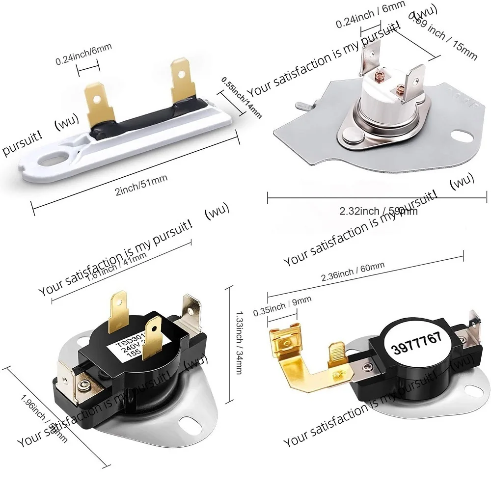 

Термостат с высоким пределом 3392519 для переключателей горячего расплава сушилки Whirlpool