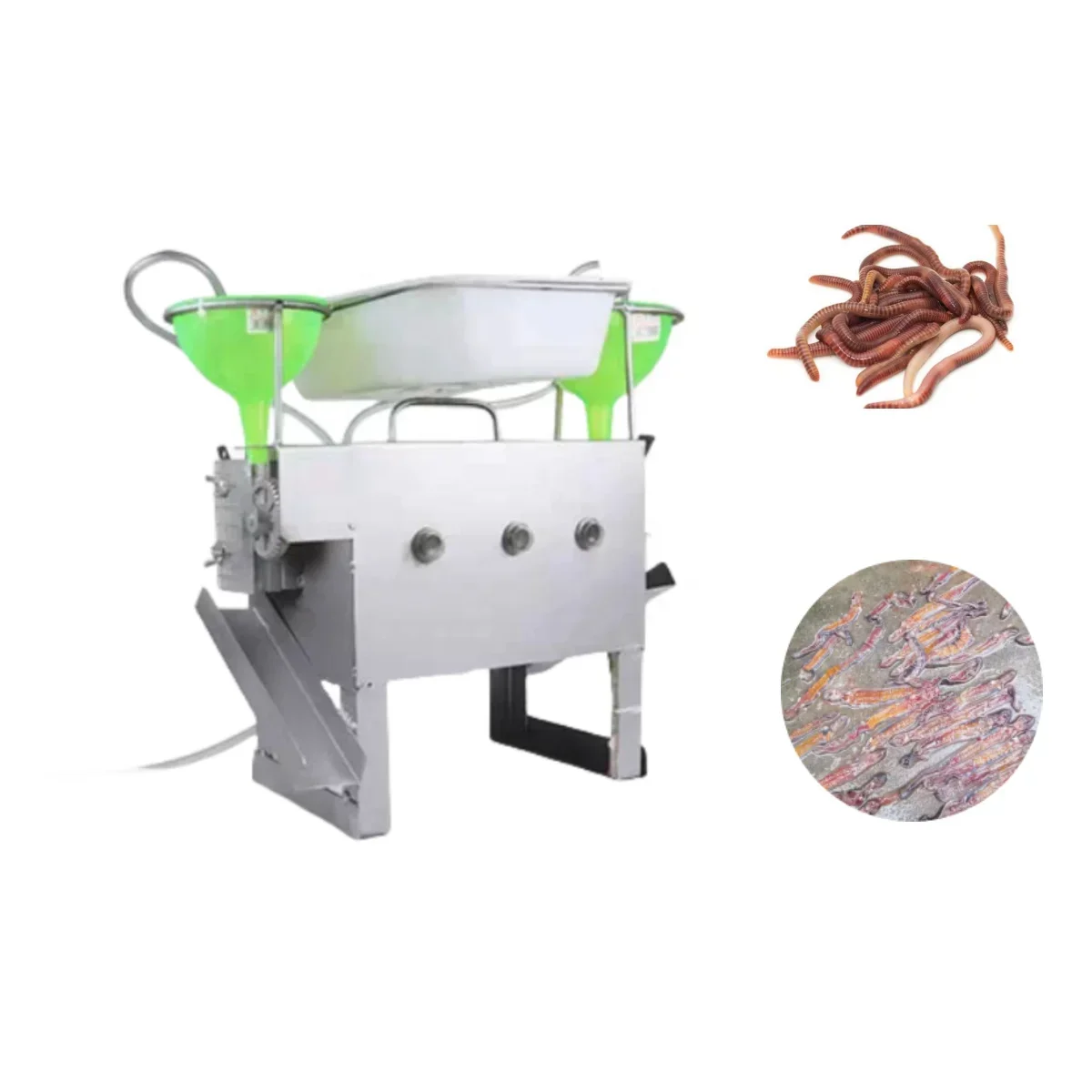 Mesin pembuka perut cacing tanah