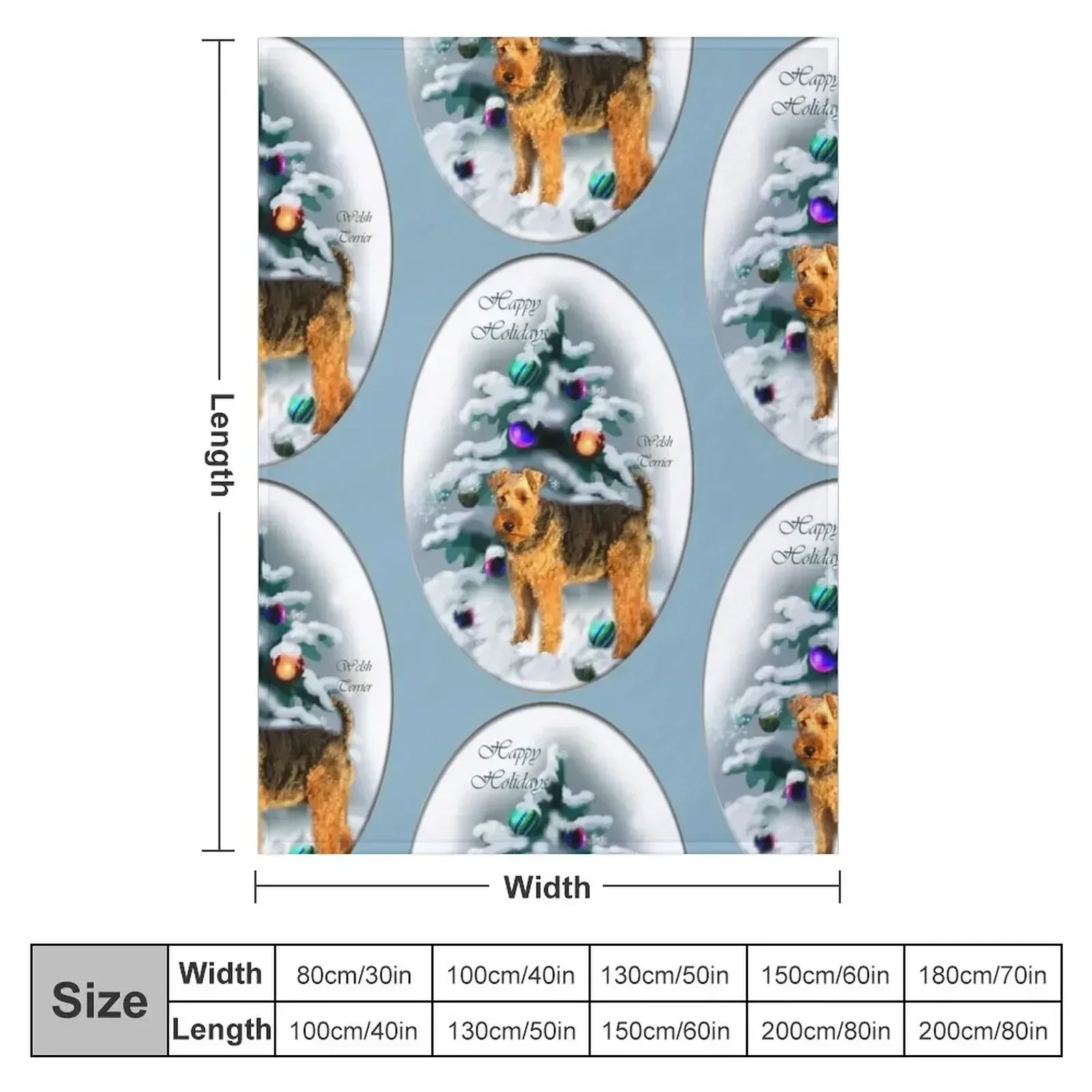 Welsh Terrier Christmas Gifts Throw Blanket couch cozy soft plush fuzzy picnic outdoor blanket
