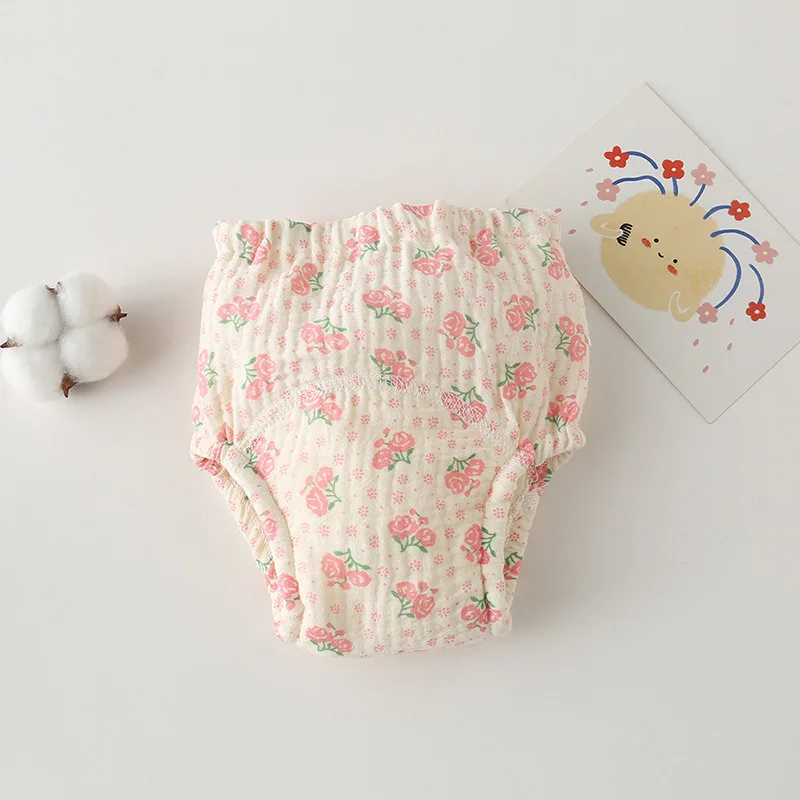 Washable Baby Training Pants Cotton Diapers Bubble Gauze Nappy Breathable Reusable Children's Underwear Toddler Cloth Diapers