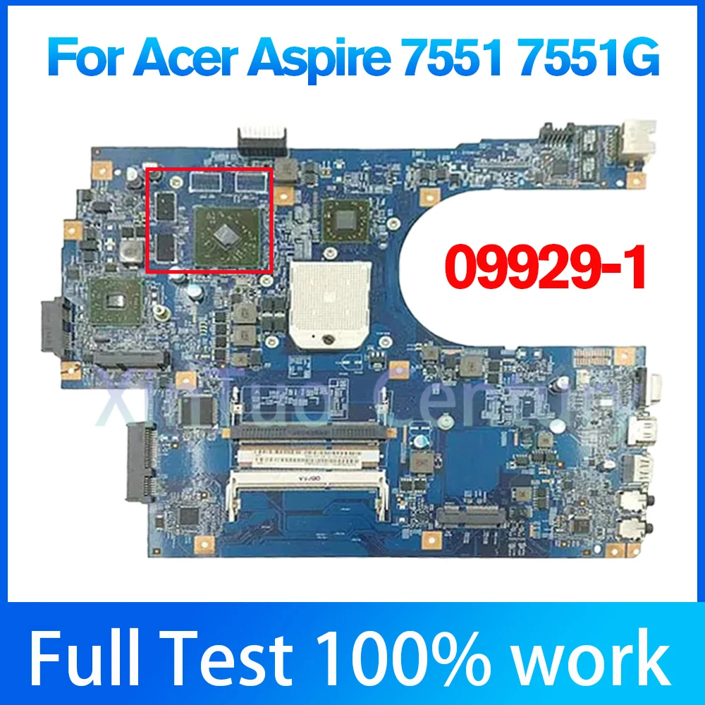 

FOR Acer 7551 7551G motherboard MBRCE01001 PM JE70-DN 09929-1 48.4HP01.011 DDR3 mainboard 100% Working