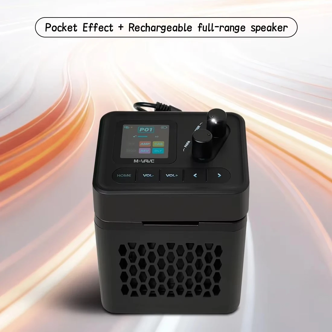 M-VAVE Pocket Combo Guitar Multi Effects Processor Portable Rechargeable Mini Built-in Amp Speaker for Electric Guitar & Bass