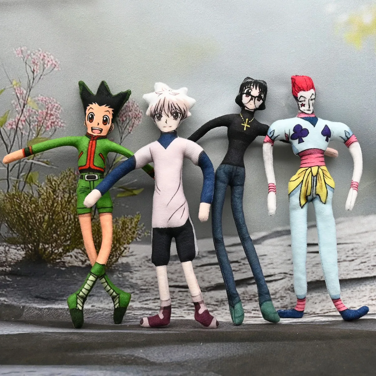 Anime HUNTER Killua Zoldyck Plush Doll Cotton Stuffed Slender Twistable Shape Room Abstract Model GON·FREECSS Plush Toy Gift