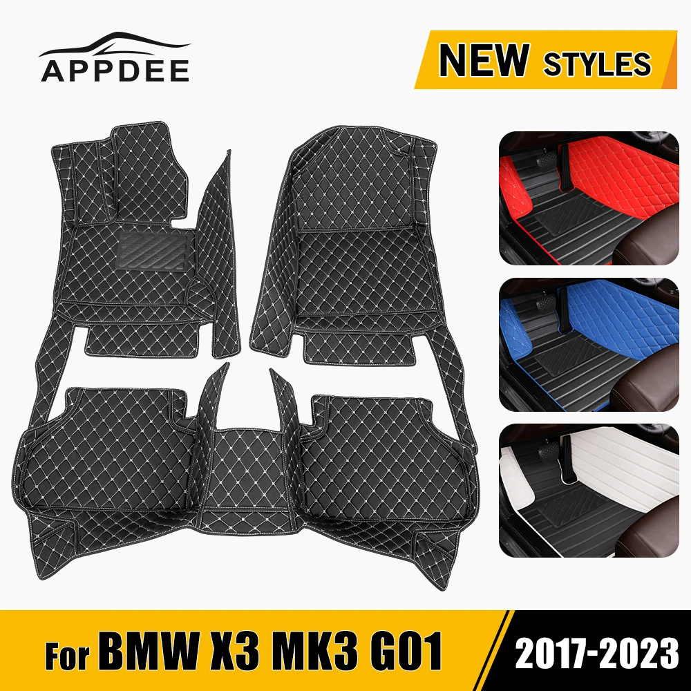 

Автомобильные коврики для BMW X3 MK3 G01 2017 2018 2019 2020 2021 2022 Пользовательские подушечки для ног Автомобильный ковер Чехол Аксессуары для интерьера