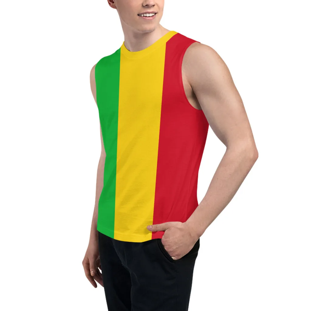 Sleeveless T-shirt Mali Flag 3D Men's Boys Tshirt Gyms Tank Tops Fitness Joggers Basketball Training Vest