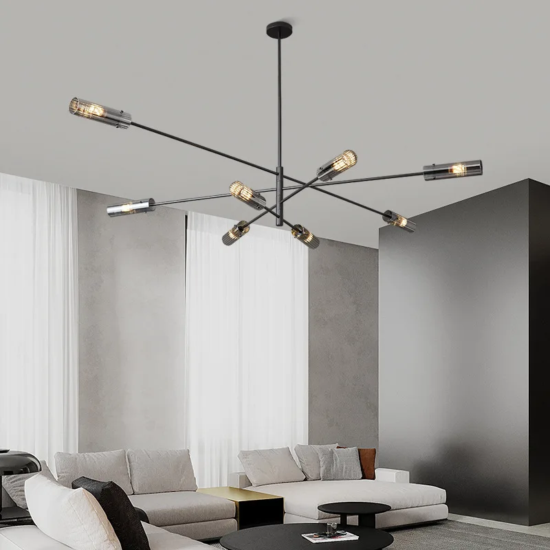 American Minimalist Copper Ceiling Chandeliers LED Lights Kitchen Island Dining Living Room Coffee Shop Villa LED Pendant Lamps