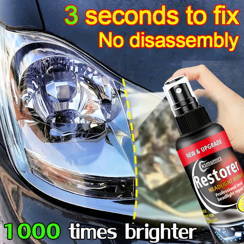 100ml Auto Headlight Restorer: Powerful Repair, Shiny Polishing, Simple Use for Crystal-Clear Lenses