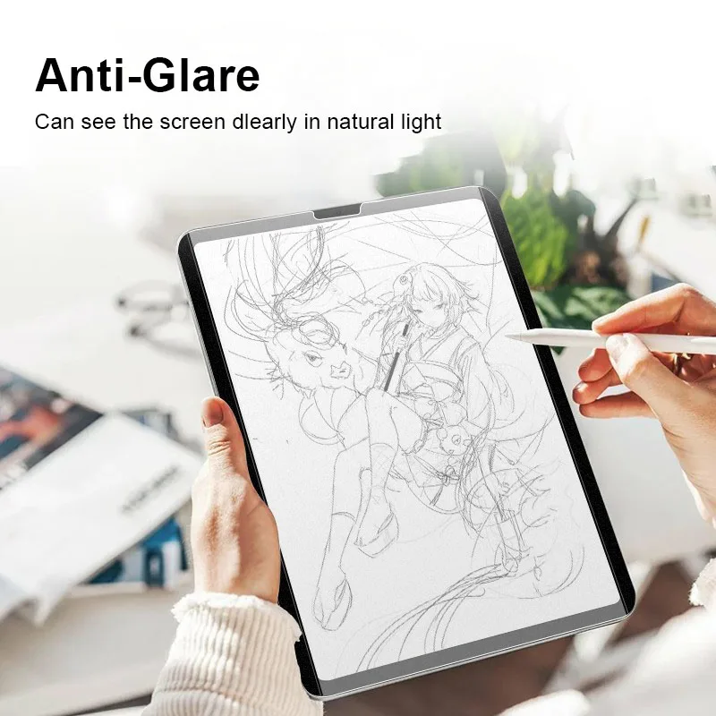 Like Paper Film Screen Protector For iPad 10th 9th Gen 2022 Pro 11 12.9 13 2024 Air 5 4 3 2 Mini 6 10.9 10.2 Magnetic Matte Film