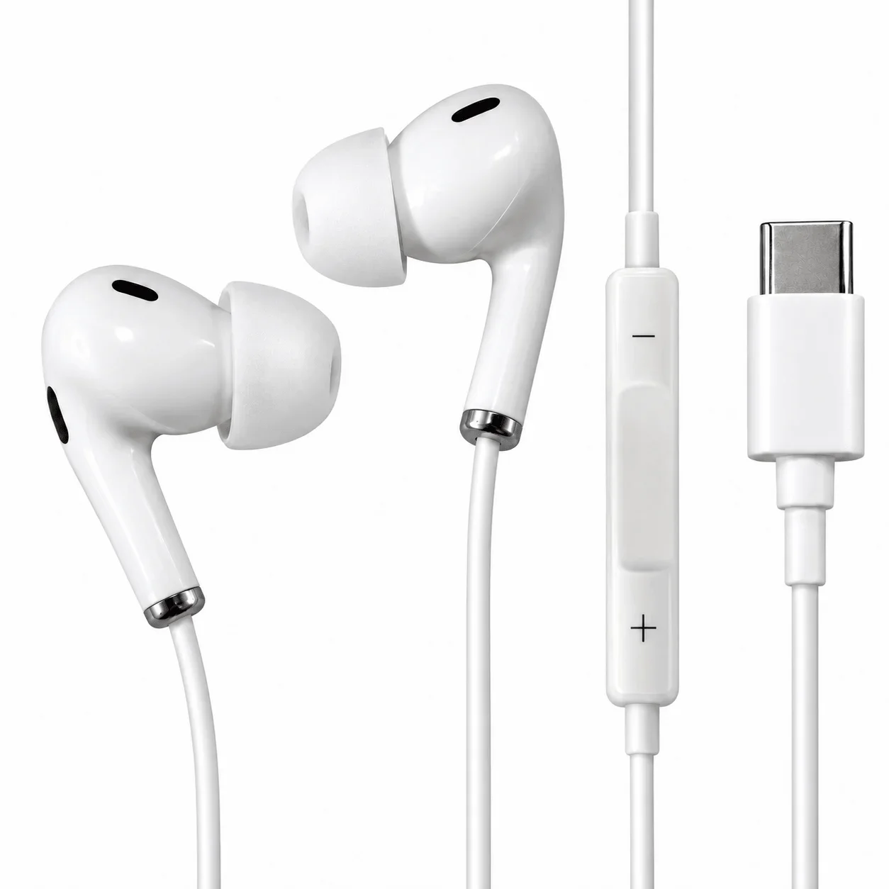 USB Type C Wired Earphones with Mic Volume Control Stereo In Ear Headphones 1.1m Cable Earbuds for Android Phones Tablets