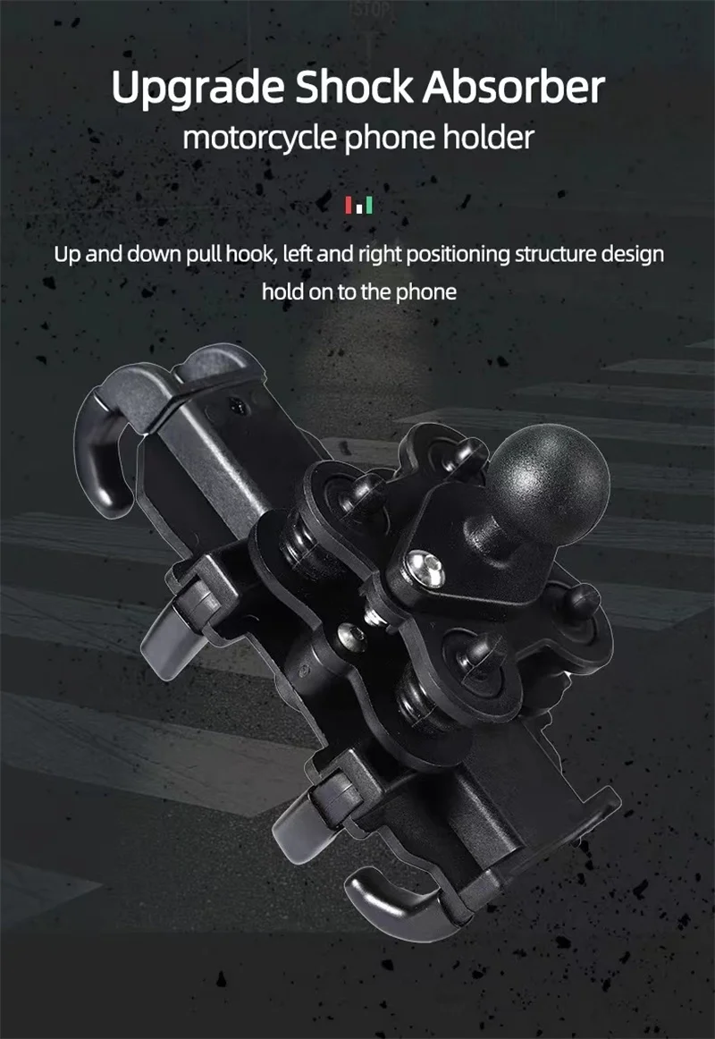 Universal Anti Vibration Motorcycle Phone Holder Handlebar Side Rearview Mirror Stand Moto Bicycle Riding Bracket For iPhone 15