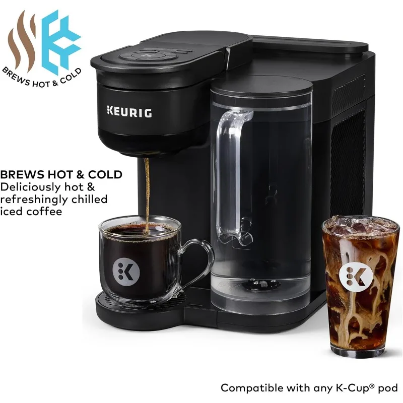 Iced or hot single-serve K-Cup coffee maker with MultiStream