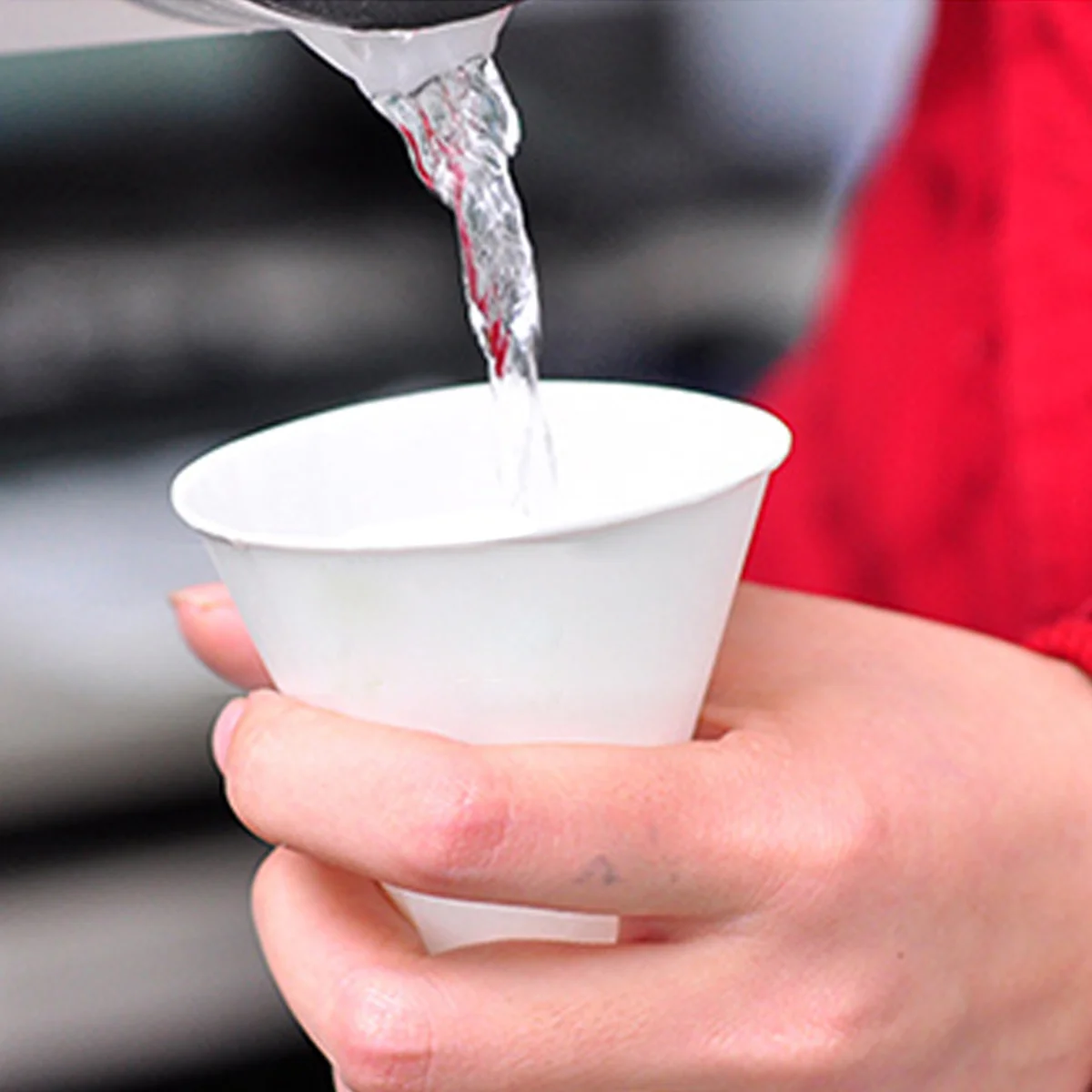 

200PCS 37oz Disposable Cone Water Cups Paper Funnel Cups Snow Cone Cups - White paper drinking cup cone drinking cup