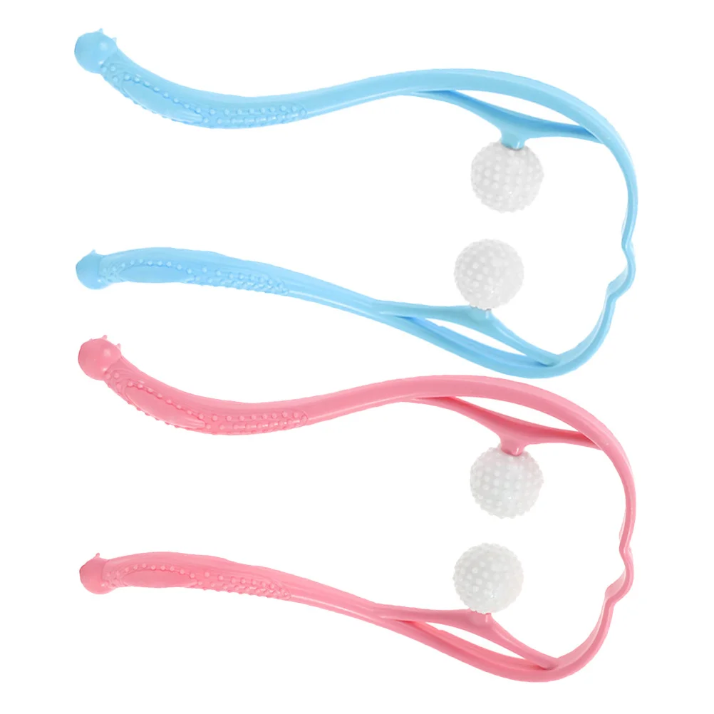 

2 шт. массажер для шеи, многофункциональный ручной массажер для шейного отдела позвоночника, эргономичный дизайн, домашний офис, путешествия, двойная точка давления