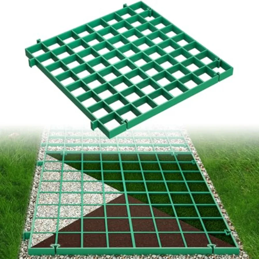 

x Inch Permeable Pavers Gravel Grid Rv Parking Pad for Outside Walkway Driveway Patio Lawn Grass Shed Base Outdoor DIY,2 Pcs