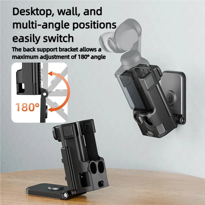 Ronkoen For DJI Osmo Pocket 3 Detachable Magnetic Plate Adjustable Base Mount for DJI Pocket 3 Magnetic Mount Protective Case