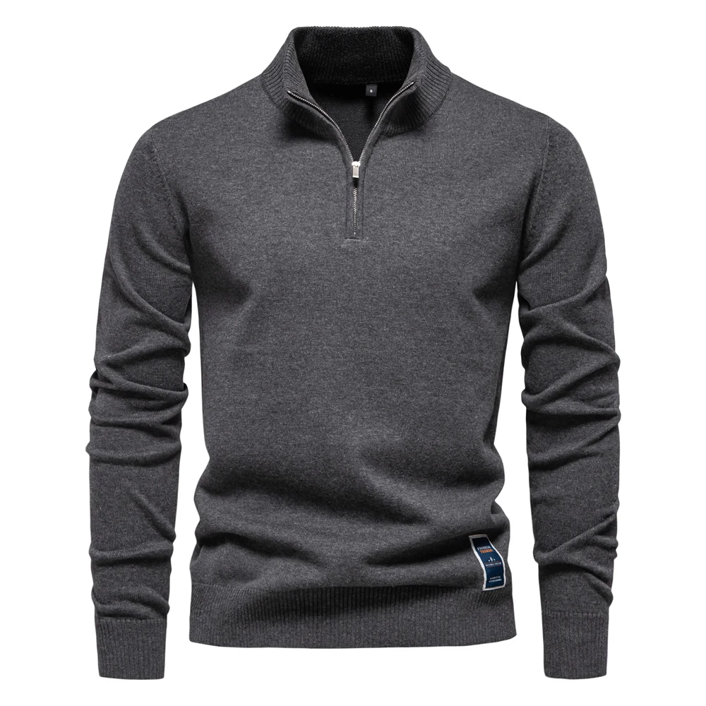 AIOPESON Quarter-Zip Polo Sweater 7
