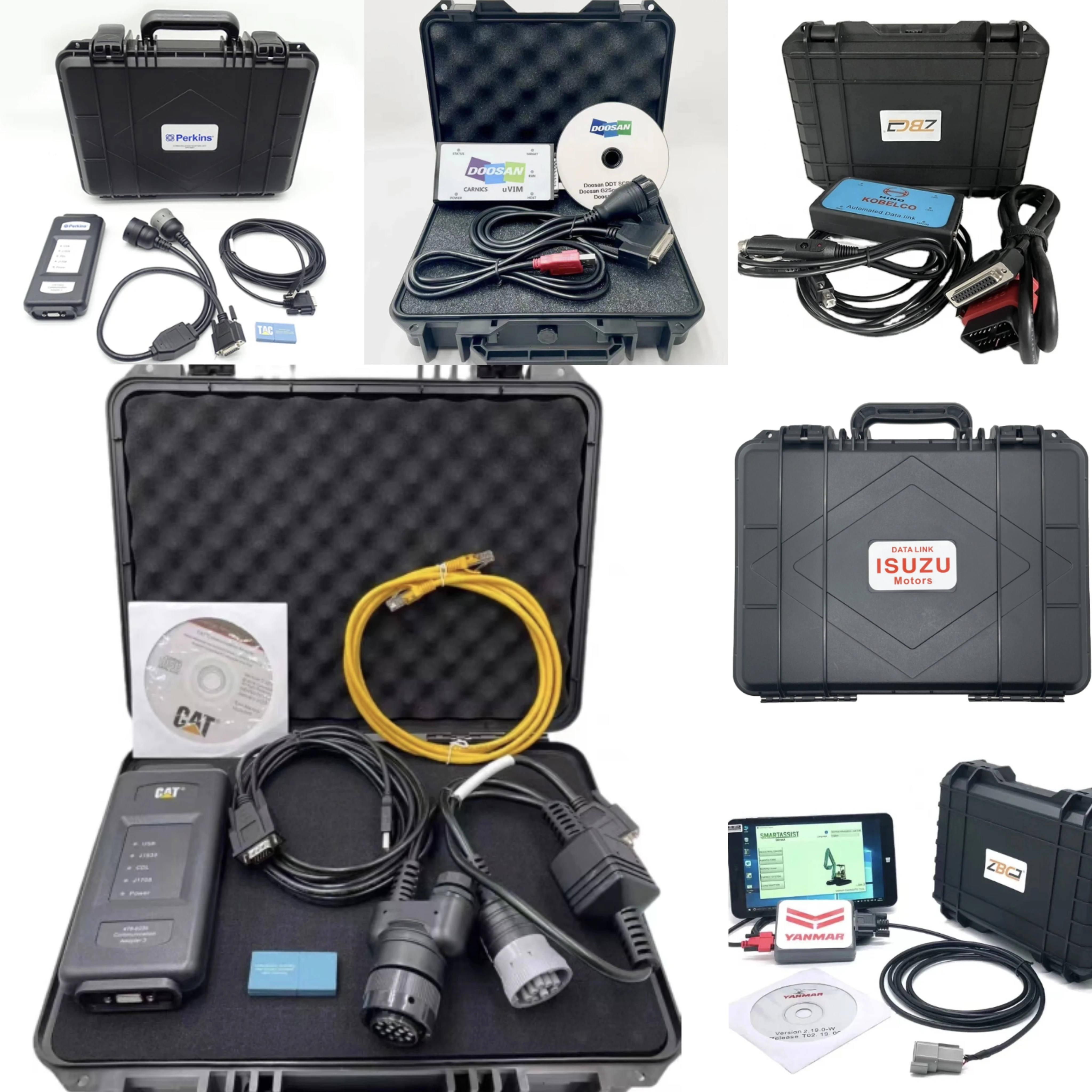 TALUADA Excavator Diagnostic Adapter Test Equipment Kobelco Komatsu Hitachi Doosan excavator diagnostic tool