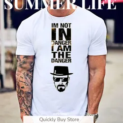 Graphic T Shirts for Men Clothing Novelty Breaking Bad Y2k T Shirt Man Leisure Mike Ehrmantraut Heisenberg TV Show Tshirt Men's