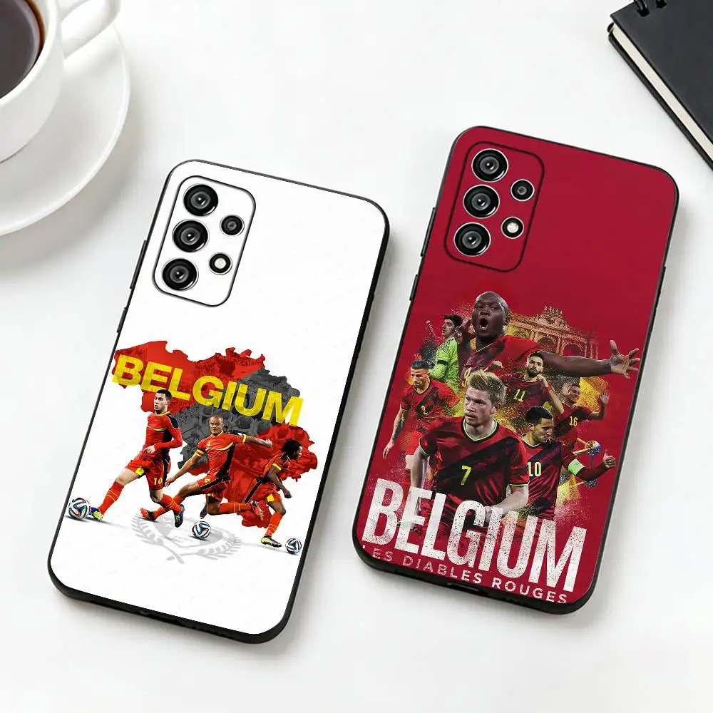 For B-Belgium football team  Phone Case For Samsung S25,S24,S21,S22,S23,S30,Ultra,S20,Plus,Fe,Lite,Note,10,Black Cover