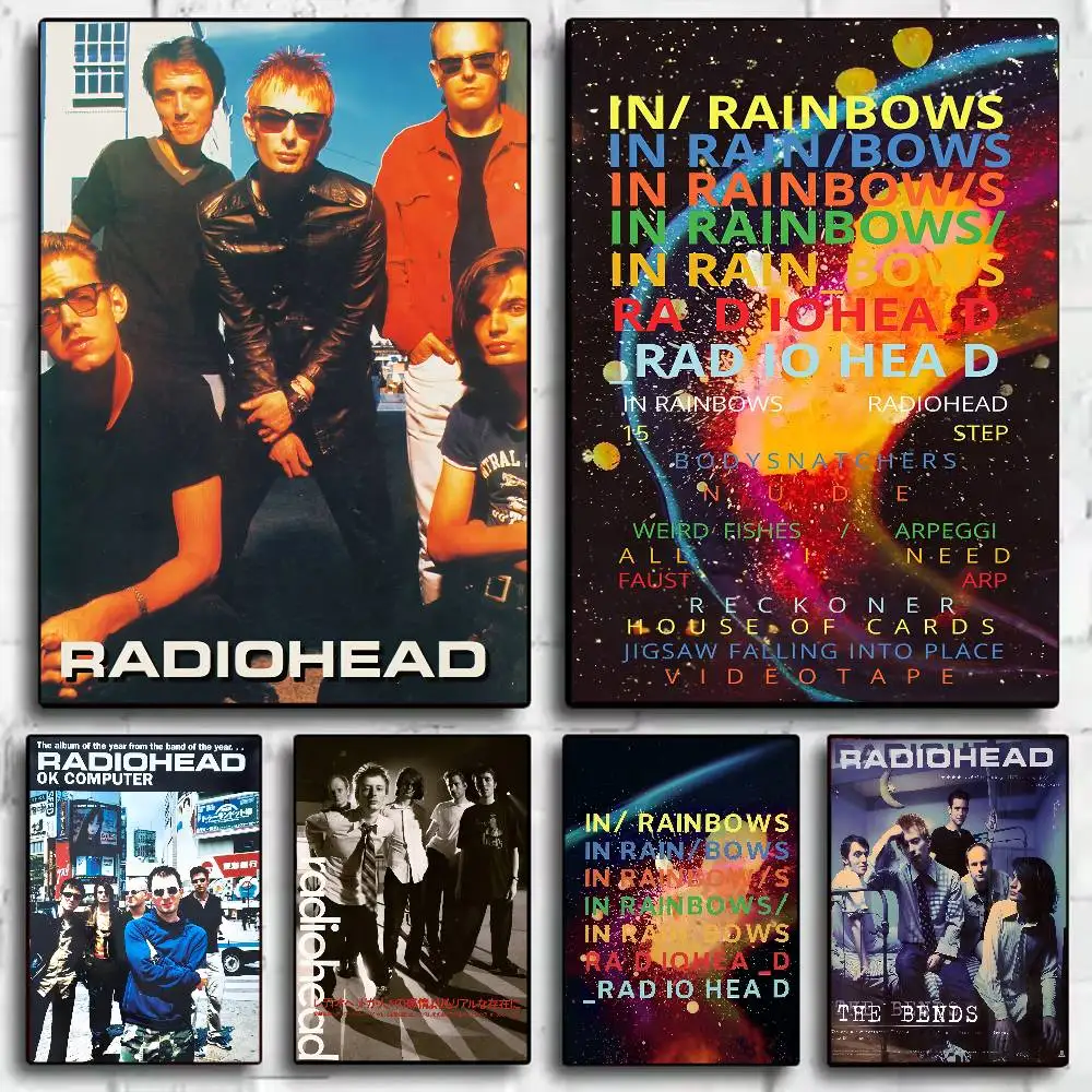 ملصق R-RadioheadES روك آند رول رائع عالي الدقة جدار لاصق مقاوم للماء لغرفة المعيشة المنزلية وغرفة النوم والديكور الجمالي #1