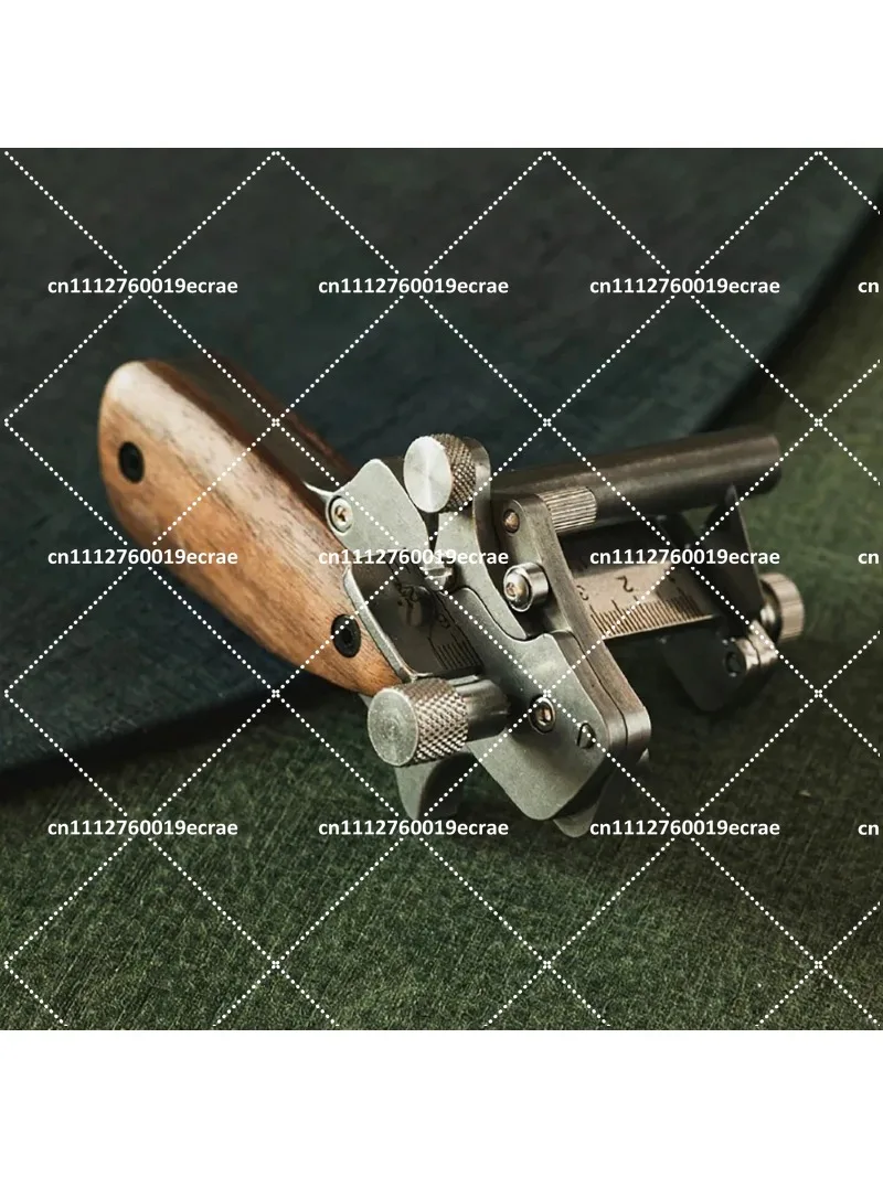 Leather Strip Cutter Roller Type Leather Craft Belt Cutting Tool with Metric-Inch Double Scale 10-60MM Adjustable