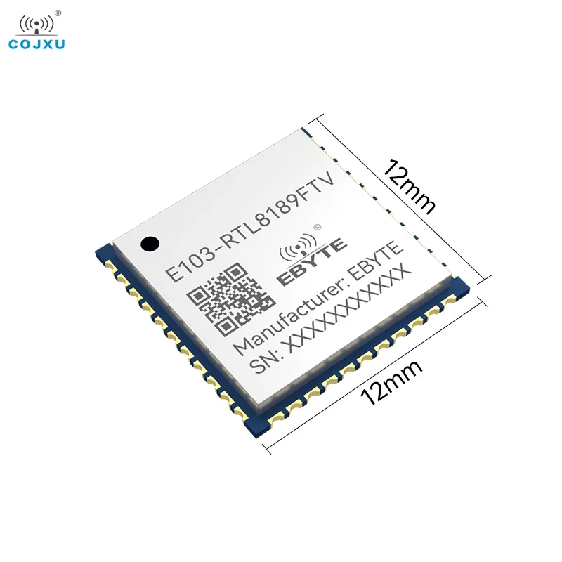 2.4GHz RTL8189FTV WiFi Module COJXU E103-RTL8189FTV 22dBm Stamp Hole SDIO SMD Wireless Transparent Transmission