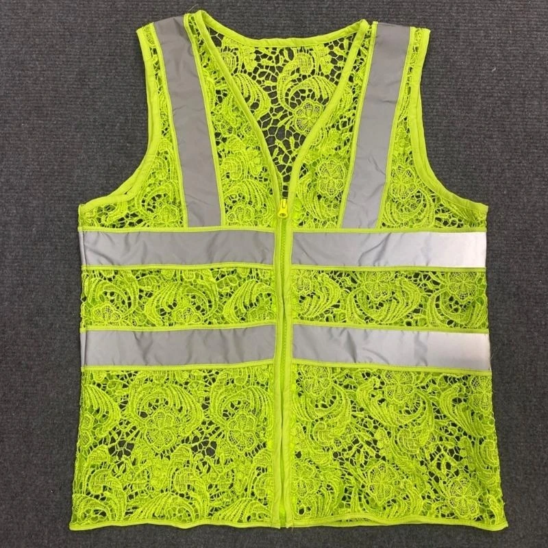 سترة عاكسة للجري، سترات أمان عالية الوضوح مع سحاب أمامي، سترات أمان عاكسة خفيفة الوزن للنساء والرجال #4