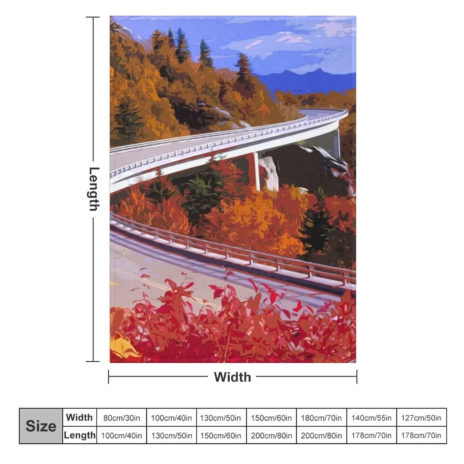 Blue Ridge Parkway in Autumn Throw Blanket Thermals For Travel Summer Beddings Blankets