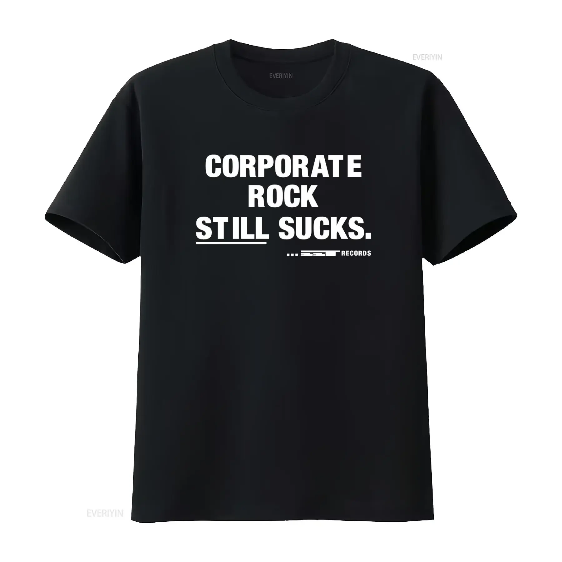 Vintage Rare Sst Records Corporate Rock Still Sucks T Shirt Music Label vintage Washed designer clothes homme Breathable