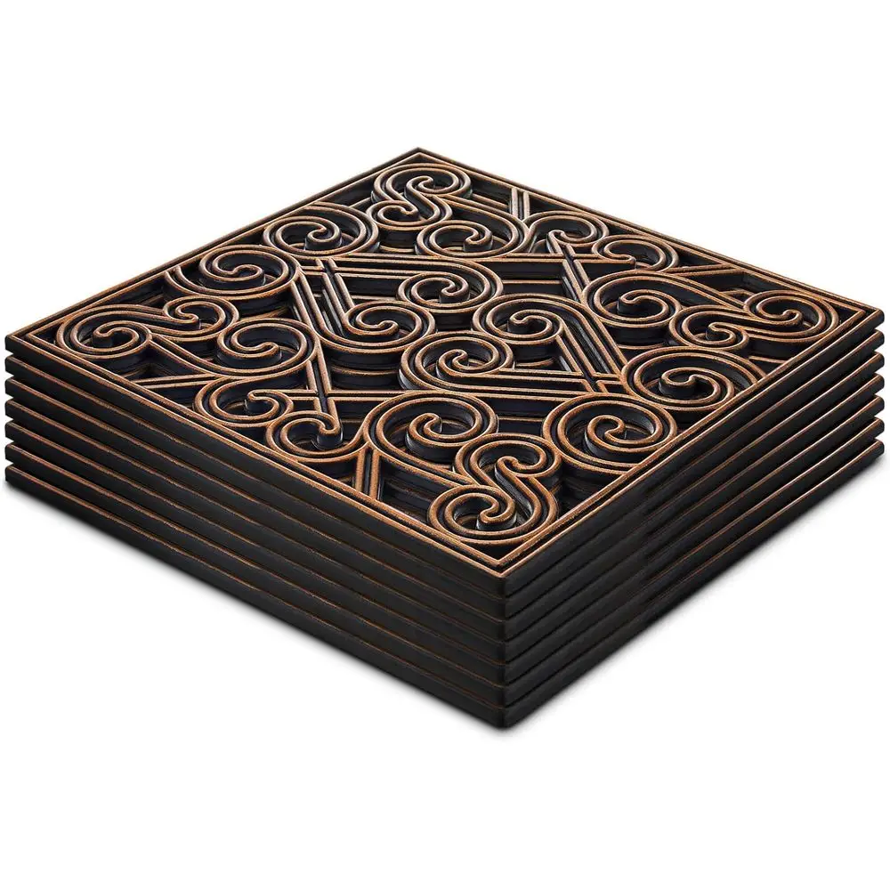 

Pangda 8 Pcs 15x15 Rubber Stepping Stone Tiles Outdoor Heavy Duty Garden Walkway way Mats Rubber Pavers Decorative Retro Exquisi
