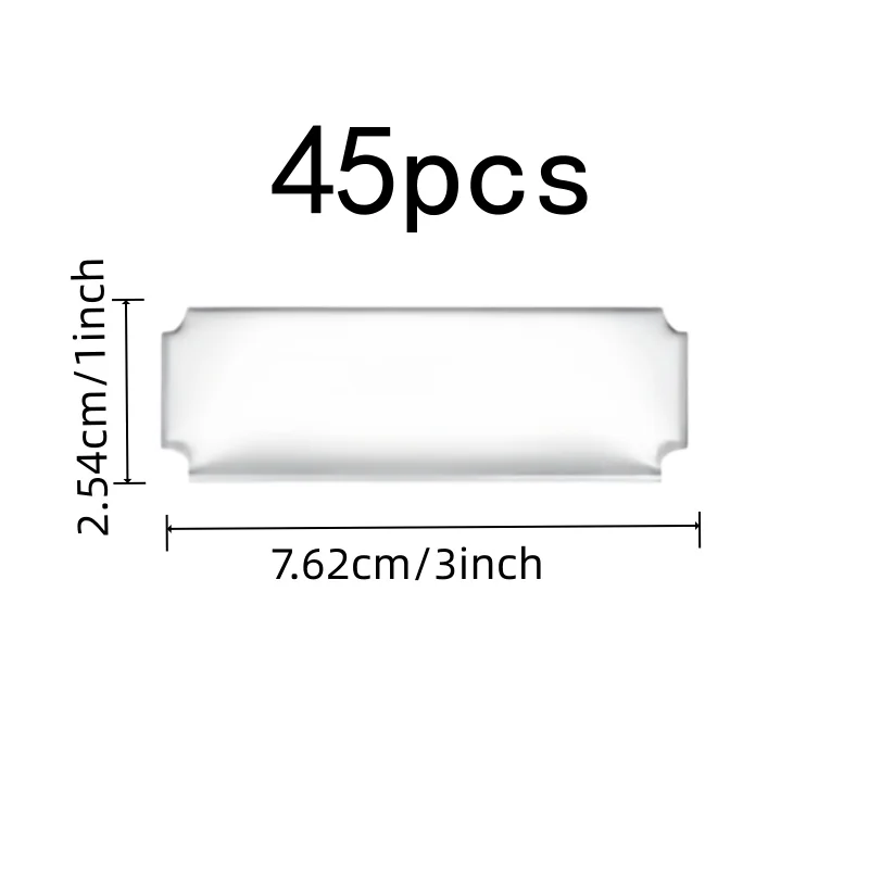 45 pcs Silver Adhesive Name Plates Self-Adhesive Backing, designed for Meeting Table Signs, Durable Scratch Resistant