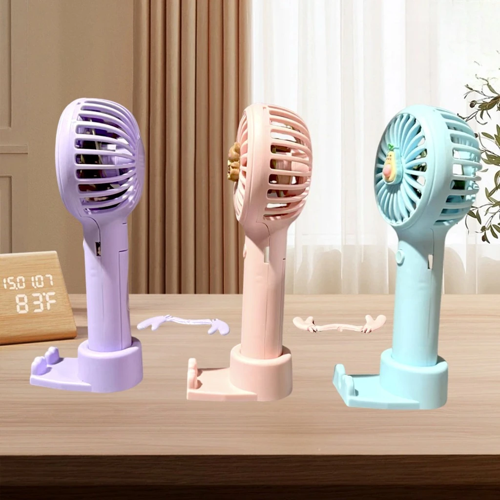 Ventilador portátil, leve e prático, com design compacto para viagens, escritório e uso diário em qualquer lugar, recarregável via USB.