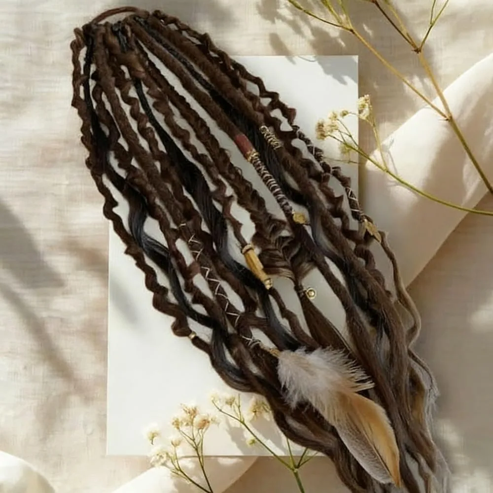 Elastic Dread Ponytail Boho with Hair Tie