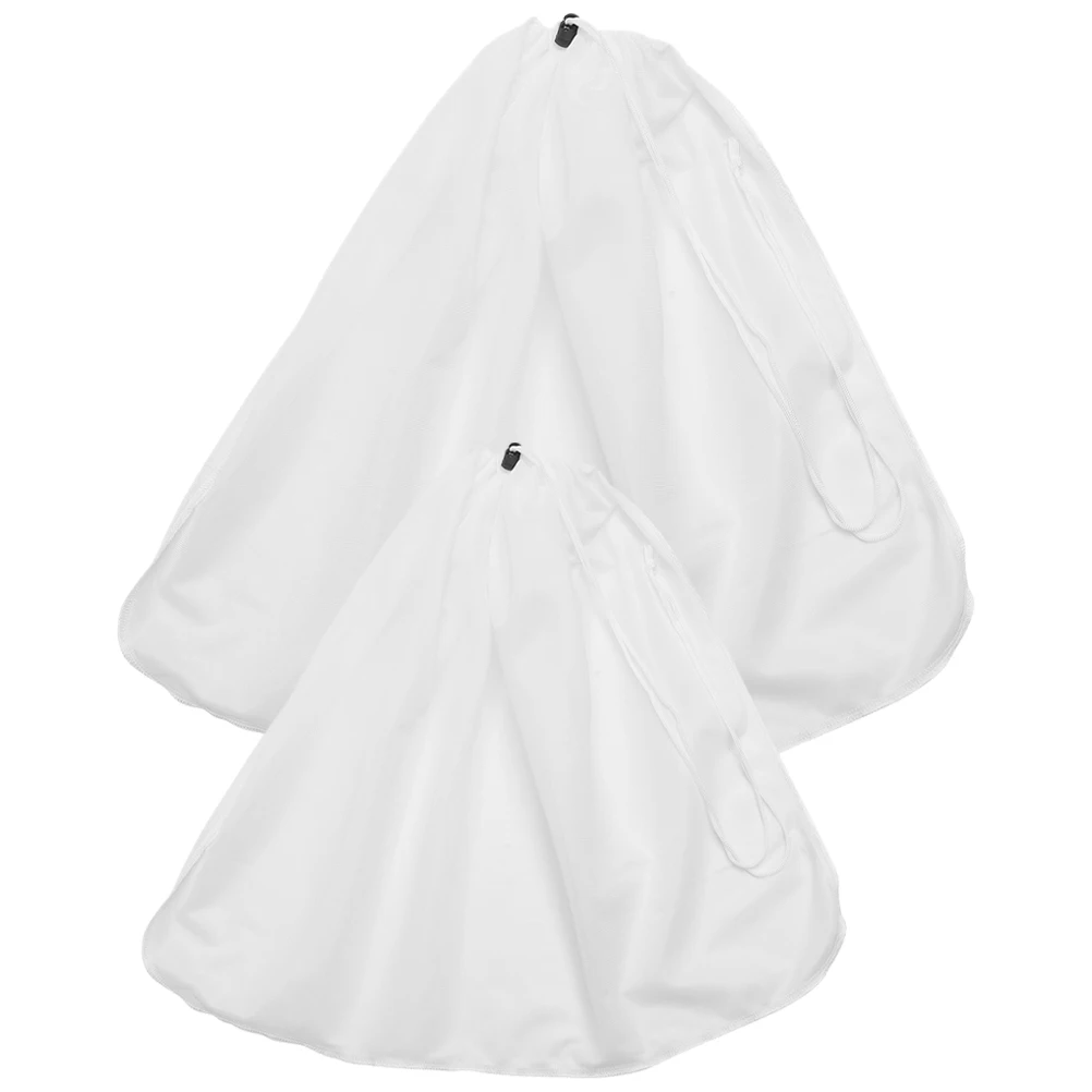 

2Pcs Juice Filter Bags Polyester Mesh Drawstring Brew Bag for Wine Brewing Cold Brew Juice Straining Bag Reusable Mesh Filter