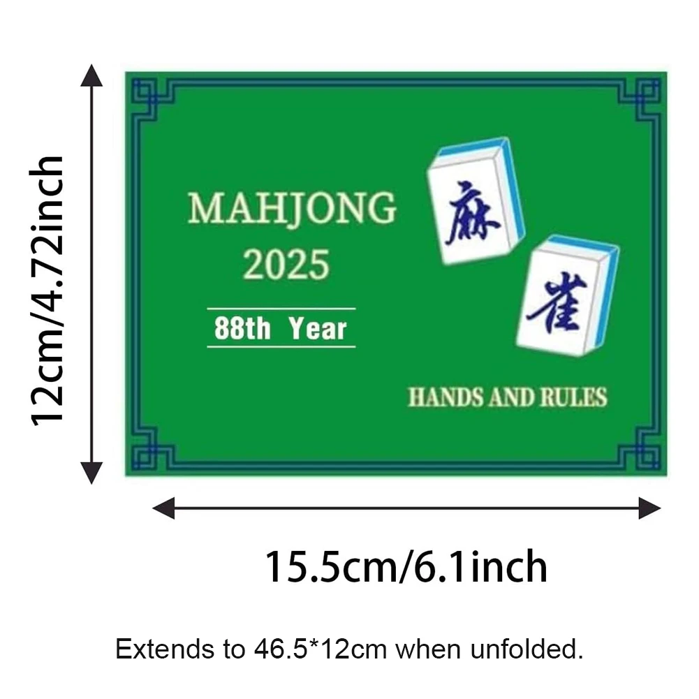 2025 Tarjetas de Mahjong Manos y Reglas Tarjetas de Mahjong Suministros de juego de Mahjong divertidos para principiantes